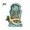Halloween Miniature for DIY Landscaping Ornament, Skeleton Tombstone Miniature, Cute Mini Grim Reaper Bat Decor Haunted House Displays Figurine
