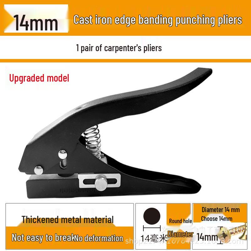 Handheld Punch Tool: New Edge Flat Bevel Woodworking Pliers with Durable Metal Handle