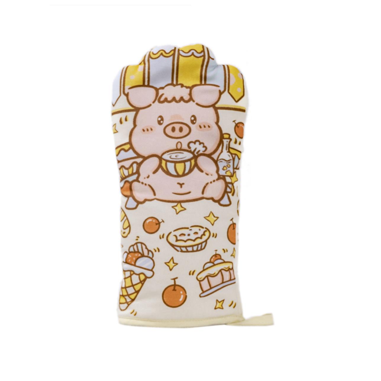 Cat s paw cute pig creative heat insulation gloves oven gloves baking microwave oven anti-scalding gloves