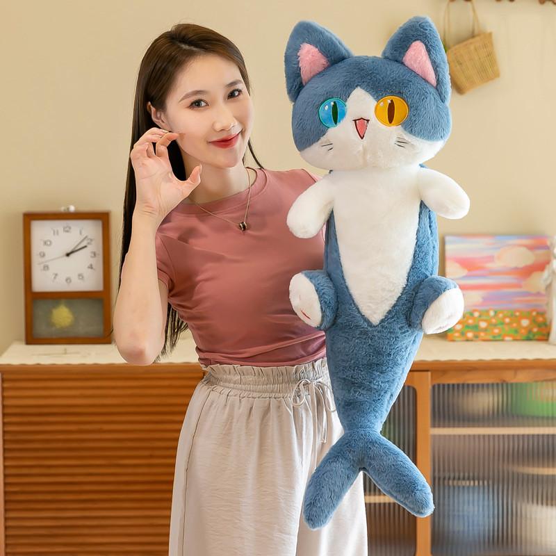 Cat Shark Plush Pillow Toy Soft Filled Doll Stuffed Animal Cozy Home Gift Decor