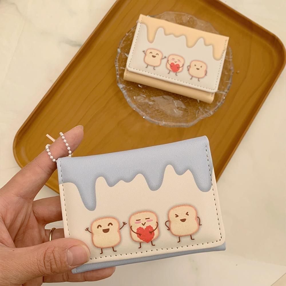 

Soft Short Folding Card Bag PU Card Holder Simple Folding Wallet Outdoor