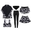 Fruitry WoMen S raSh Guard ShortS + Skirt M 3xl Oreo Beach Water Park Spa raShga