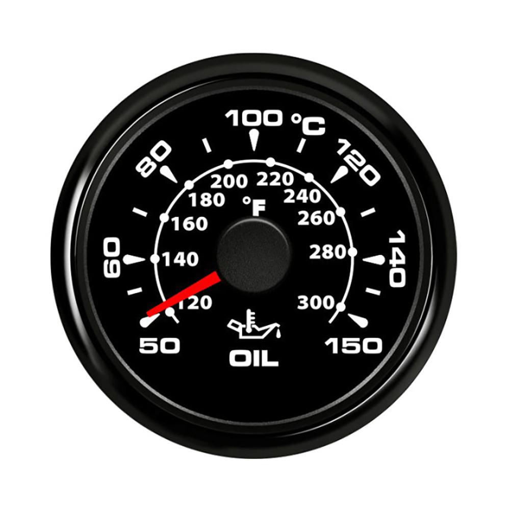 ELING Waterproof 52mm 2 Inch Oil Temperature Gauge 50-150℃ with 8 Colors Backlight 9-32V for Marine Car Boat Yacht