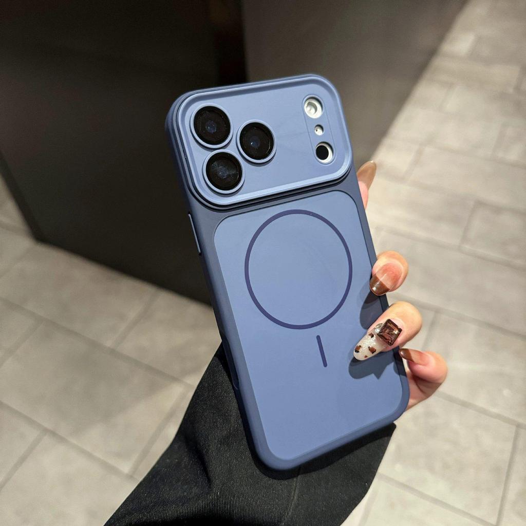 Apple 17ProMax Magnetic Color-block Two-in-One Matte Skin-feel Phone Case for iPhone16