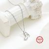 S925 pure silver note necklace, women's minimalist music symbol pendant, collarbone chain, small and fresh artistic style, daily necklace