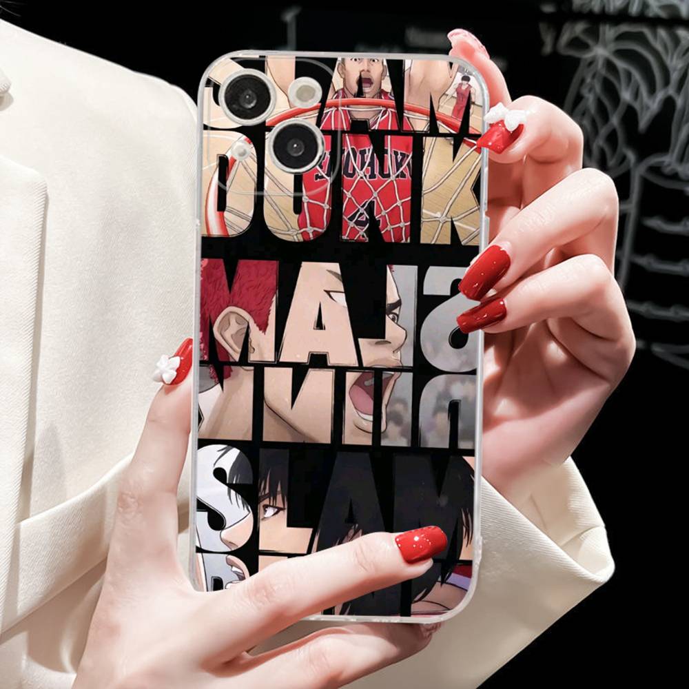 Lovely Anime S-Slam D-Dunk Fit For IPhone 16 15 Promax Phone Case IPhone 14 11 12 High End 13 Pro Silicone