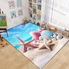 Starfish shells beach landscape Carpet for Living Room Bedroom Bedside Floor Mat Cloakroom Children Playing Mat Area Rug