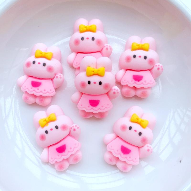 

10Pcs New Cute Mini Cartoon Rabbit, Bear Flat Back Resin Cabochons Scrapbooking DIY Jewelry Craft Decoration Accessorie