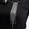 Multi-Layered Chain Tassel Brooch - Fashionable Lapel Pin for Dresses & Tops