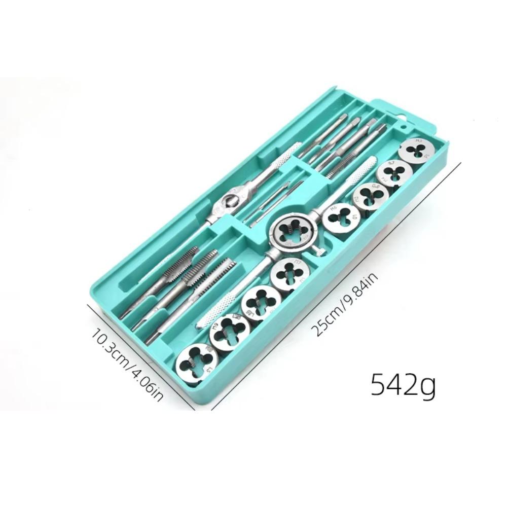 12/20Pcs Multifunction Tap and Die Set Straight Taper Hand Tapping Tools  Thread Repair