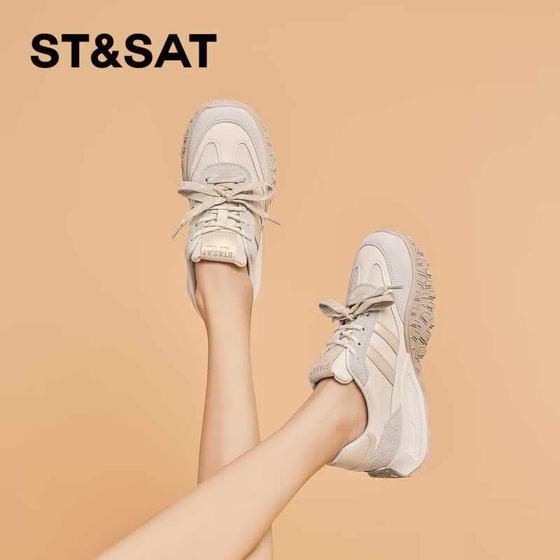 Women s Retro Thick-Soled Trainer Sneakers 37