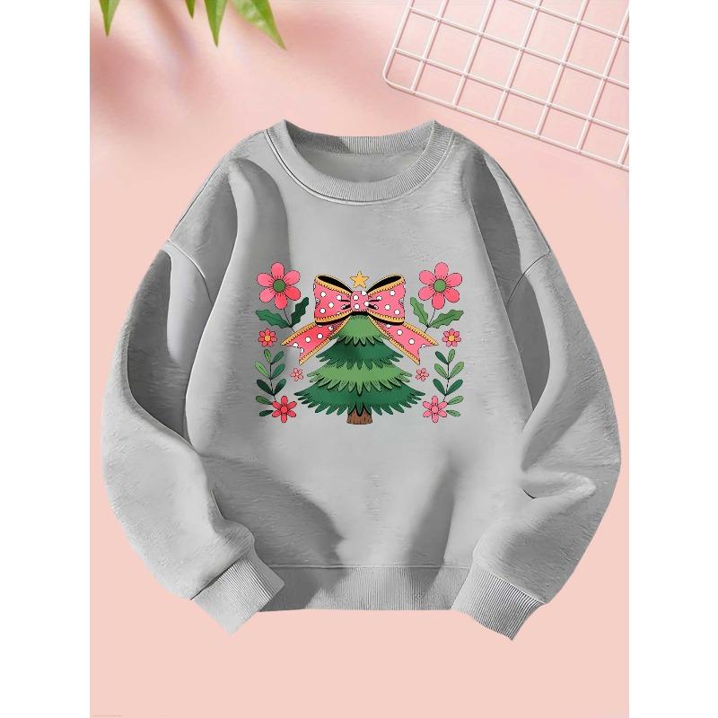 2025 10 5 Christmas Tree Girls Autumn and Winter Fashion Sweatshirt Creative Christmas Elements