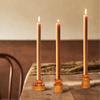 Romantic European-American Glass Candle Holder, Vertical Pattern, Safe Packaging