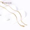 Fashion Blade Snake Chain Necklace 18K Gold Plated Brass Metal Thin Chains For Women Men Jewelry Accessories Findings