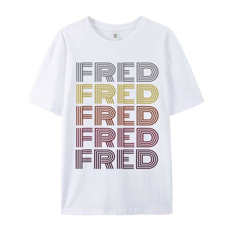 Printing Graphic 365 First Name Fred Crewneck Tshirts Christmas Tees Short Sleeve Boyfriend Funky Cotton Gift Idea T Shirts