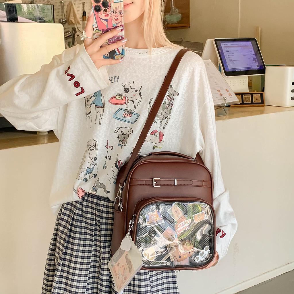 New Original Niche Design Girl Ulzzang Ita Bag Women Fashion Casual Backpack Preppy Style One Shoulder Crossbody Handbag