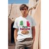 Italian Pizza & Italy Flag T-Shirt For & - Italian Food Theme With Pizza Slice & Italian Text, Casual Short Sleeve Round Neck Tee, Pizza Lover Gift,