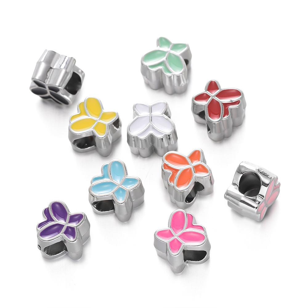 

Jewelry Large Hole Butterfly Beads, Bracelets, Necklaces, Earrings DIY Handmade Jewelry 10pcs разноцветный