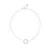 Glory_Arden Surgical Steel Hexagonal Pendant Necklace / Ghmn-009