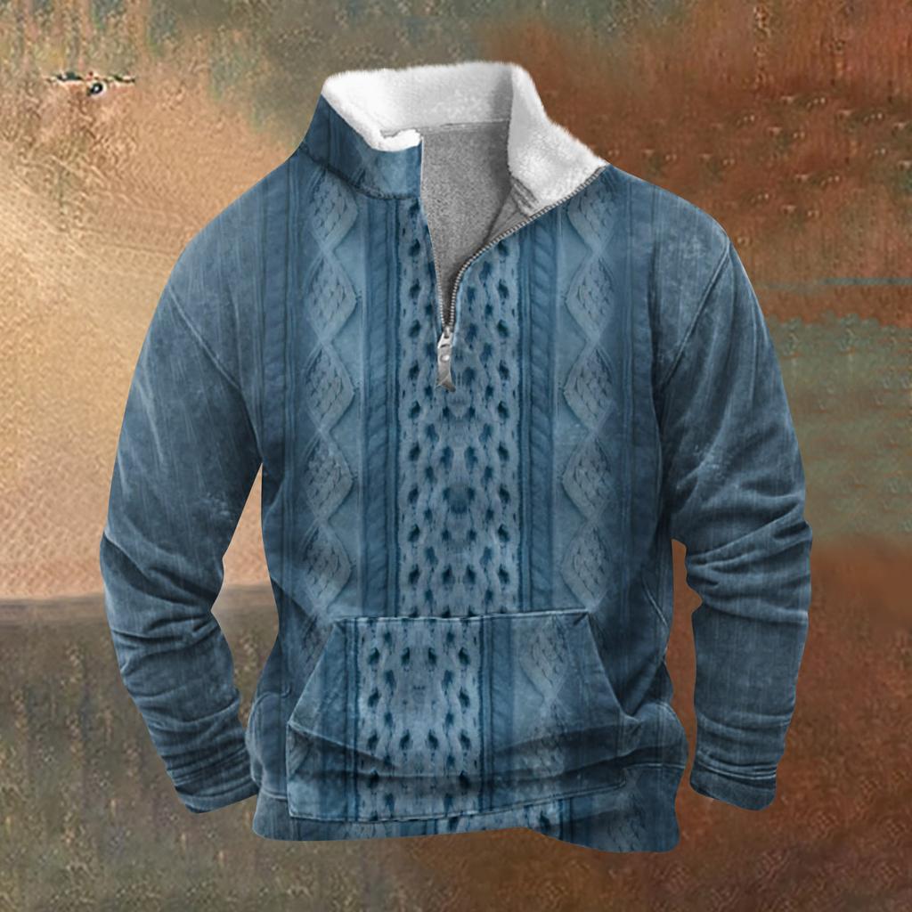 Vår og høst menns stående krage genser er utendørs uformelle gensere topper