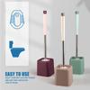 Toilettenbürsten- und Halter-Set, wandmontierte Toilettenschüsselbürste für Badezimmer