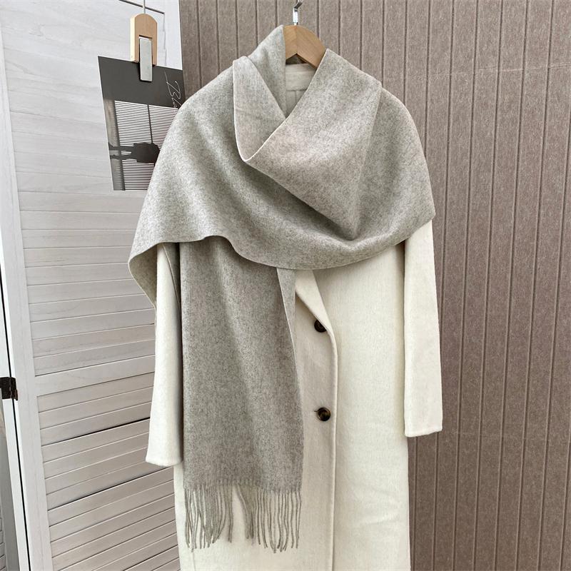 Fashion Solid Color  Women Scarf Winter Hijabs Tessale Tassels Long Lady Shawls Cashmere Like Pashmina Hijabs Scarves Wraps