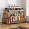 2-Tier Carbon Steel Kitchen Countertop Organizer