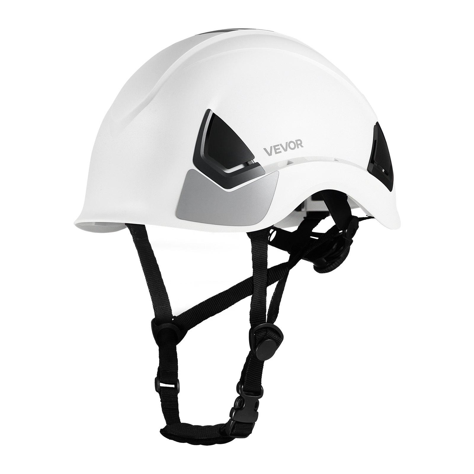 VEVOR Schutzhelm, ANSI/ISEA Z89.1 Zugelassener ABS-Schutzhelm mit 6-Punkt-Ratschenaufhängung, Verstellbarer belüfteter Helm für Männer Frauen Erwachsene 27 x 21.4 x 16.5 cm