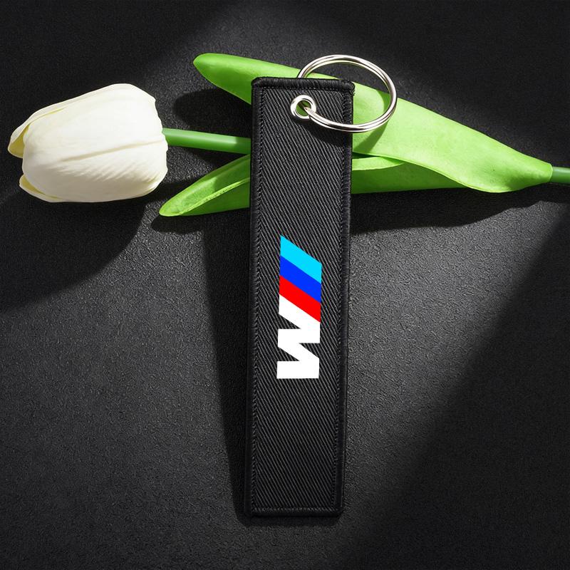 New Canvas Car Keychain Key Chain Motorcycle Logo Keyring Lanyard For BMW M Performance E46 E90 F10 F30 X3 F20 E60 E70 E39 E36 mkdf86