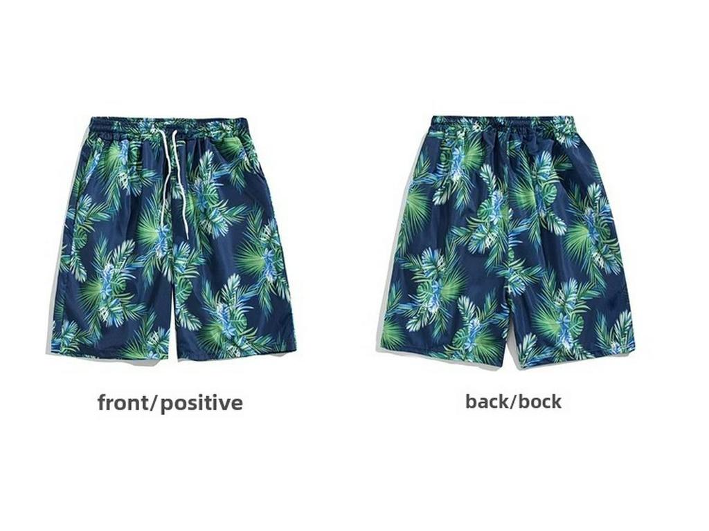 Pánská volná plážová košile a kraťasy