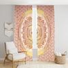 Beautiful Indian Bohemian Psychedelic Hippie Ombre Window Curtain Panels for Bedroom, Living, Balcony (Yellow Orange Ombre)