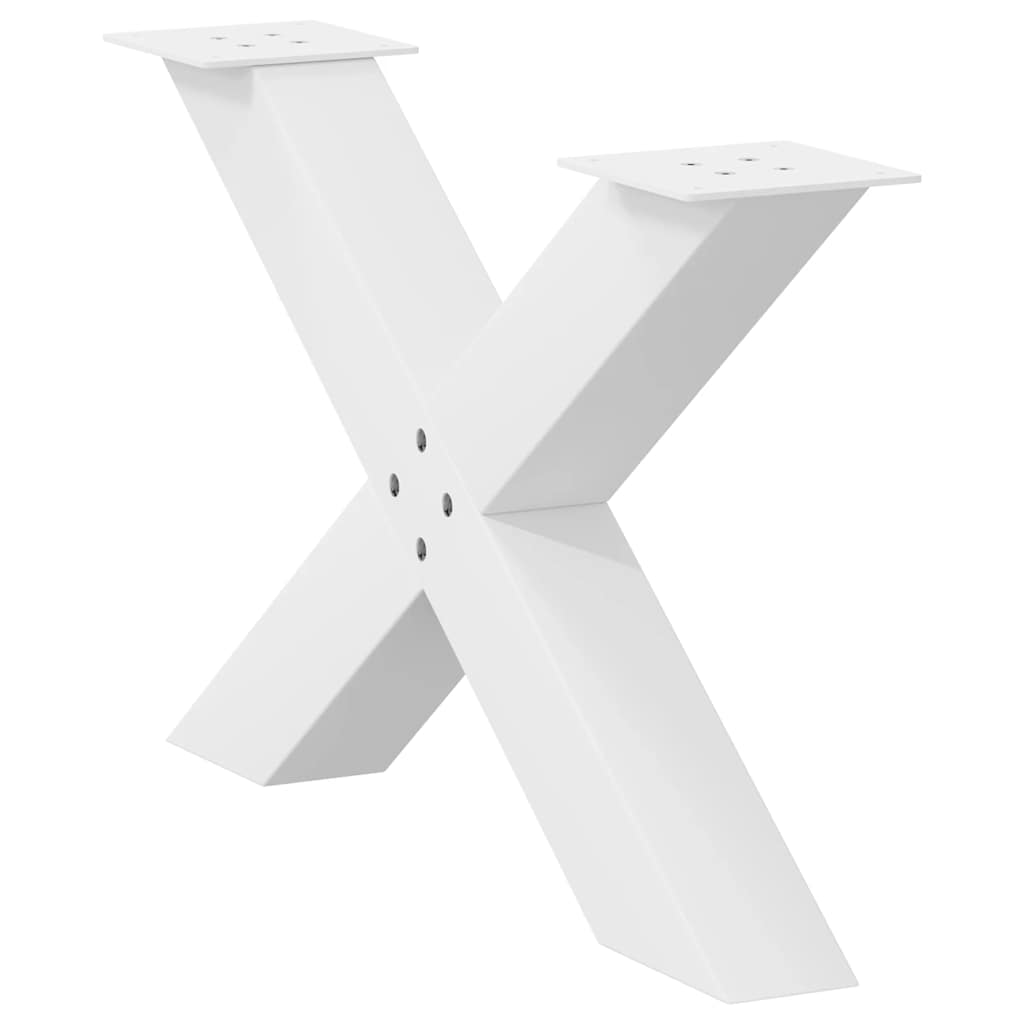 Vidaxl Nogi Do Stolika Kawowego W Kształcie Litery X 2 Szt. Białe Stal