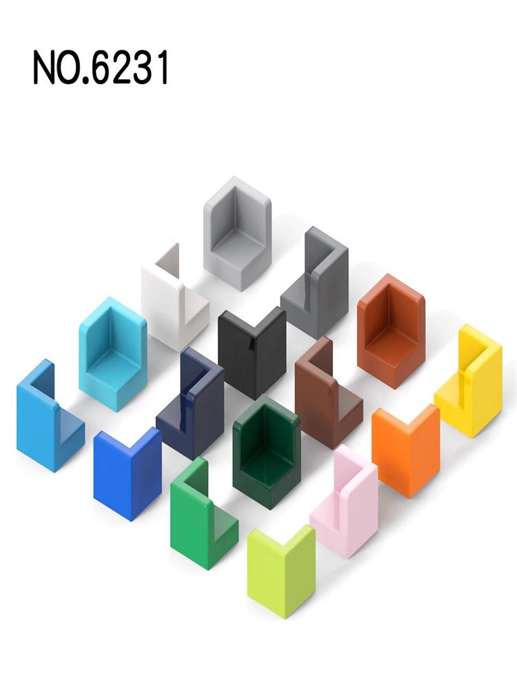 Non-Toxic 50Pcs Moc Compatible Assembles Particles 6231 Panel 1 X 1 X 1 Corner Building Blocks Diy Educational Spare Toys High-Tech