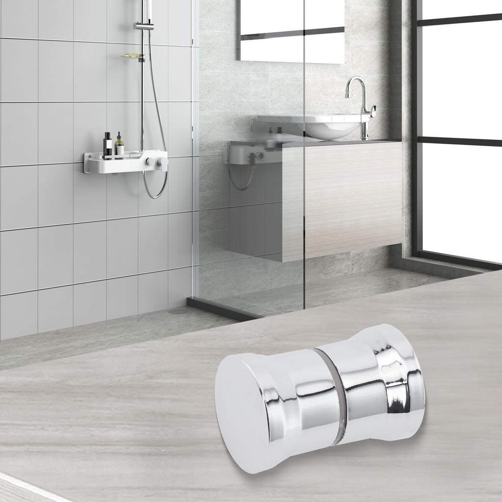 Handle Shower Door Knob Replacement Handle Shower Door Knob Bathroom Single Hole Handle Punching Size 8-12mm ABS Bathroom Parts