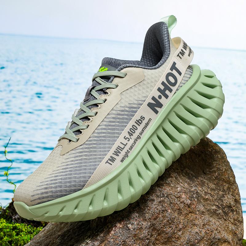 

TUINANLE Men s Sneakers Outdoor Fitness Training Unisex Summer Running Shoes Lightweight Sneakers Original Trainer Elastic Lace Up Sports Shoes 46 зелений