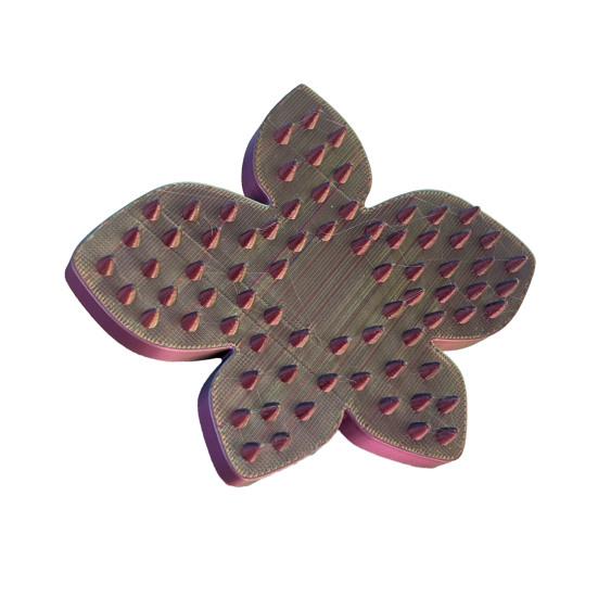 Scalp Massager Comb for Cats Dogs 3D Printed Flower Shaped Head Scratcher Scalp Massager for Stress Relief Pet Grooming