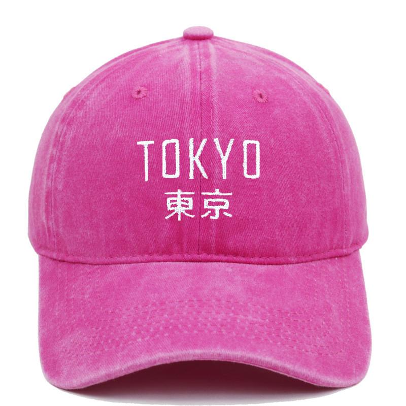 Vintage Water Wash Cotton Baseball Cap With Embroidered Letters For Outdoor Sun Protection