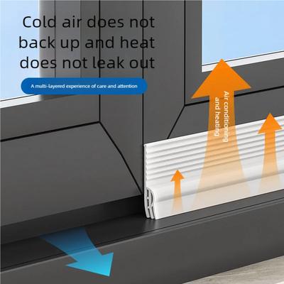 Bande d'étanchéité adhésive pour fenêtre en TPE Triple isolation phonique Coupe-vent Anti-froid pour porte Bande d'étanchéité flexible