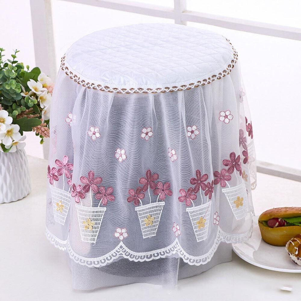 Pastoral Lace Air Fryer Dust Cover Kitchen Appliance Cover Pastoral Style Rice Cooker Cover Decorative Cover Embroidery