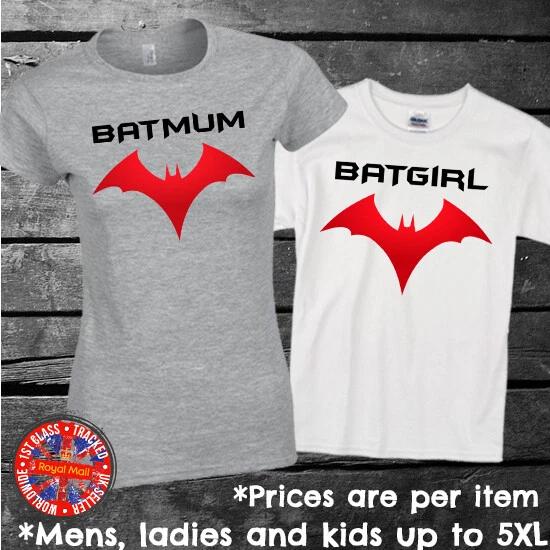 Batwoman BatMum BatGirl Mother Daughter Matching Set T-shirt Bodysuit DC S