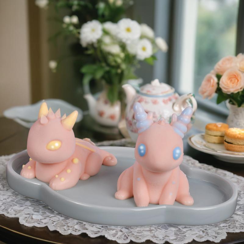 Cute Dinosaur Mousse Mold Pudding Silicone Mold Custard Mold Cake Mold Cartoon Dino Cake Decoration Baking Bakery Tool