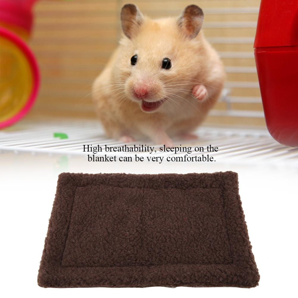 Hedgehog Guinea Pig Bed Mat Rectangular Plush Cushion Hamster House Nest Pet Supplies