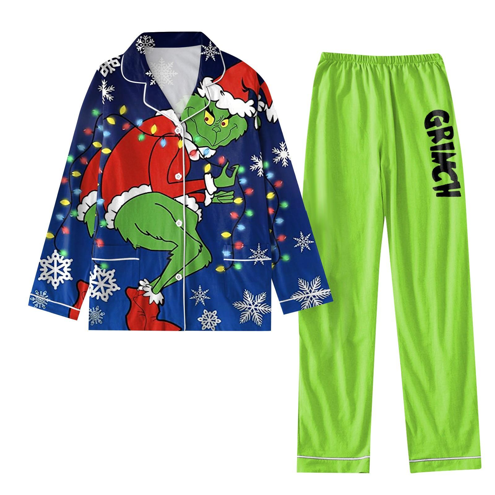 

Женский костюм из 2 предметов с принтом, топ на пуговицах с длинными рукавами, широкие брюки, комплект, пижамный домашний повседневный костюм XL