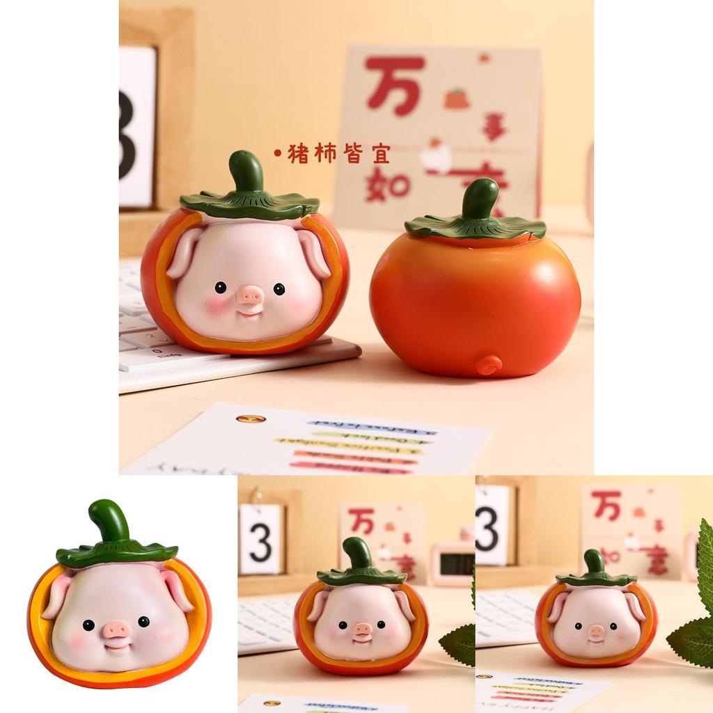 Adorable Cartoon Resin Pig Year Figurine Perfect For Home And Car Decoration