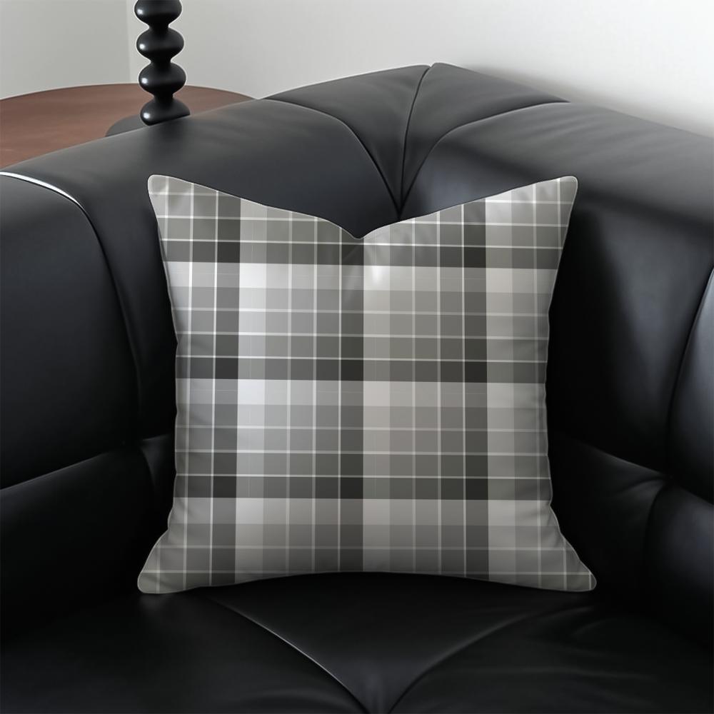 Black white and gray Cushion Cover Pillow Case Antidustmite Invisible zipper silky plush cushion