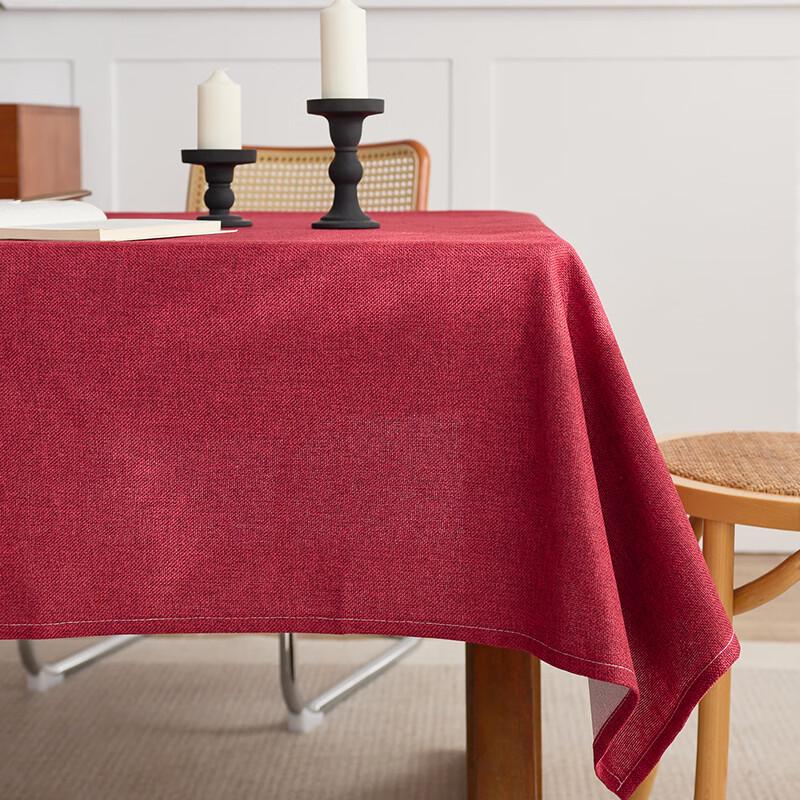

ZISIZ Light Luxury Cotton Linen Textured Tablecloth