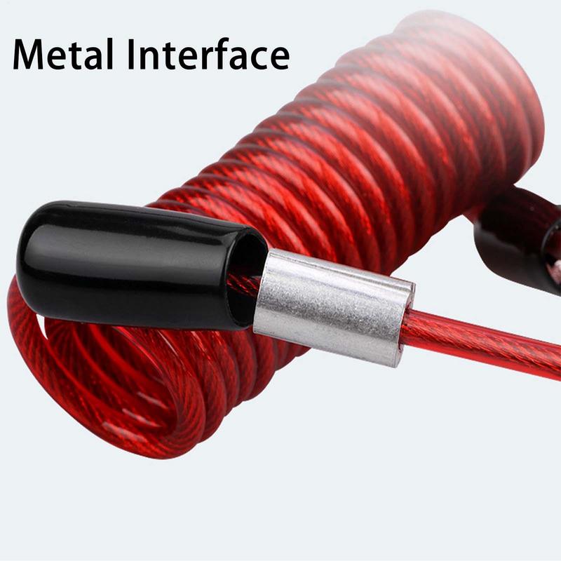 Bike Spring Cable Lock Anti Theft Rope Alarm Disc Lock For Motorcycle Bike Scooter Security Reminder Protection up to 120cm