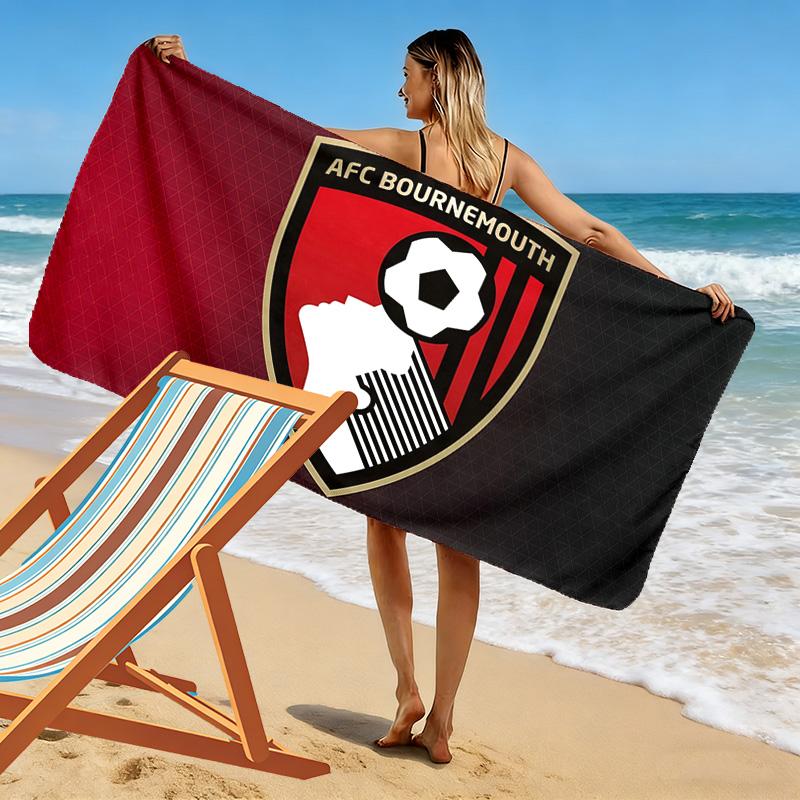 AFC Bournemouth Aufdruck Strandtuch, Großes Weiches Schnelltrocknendes Handtuch für Strand Camping Schwimmen
