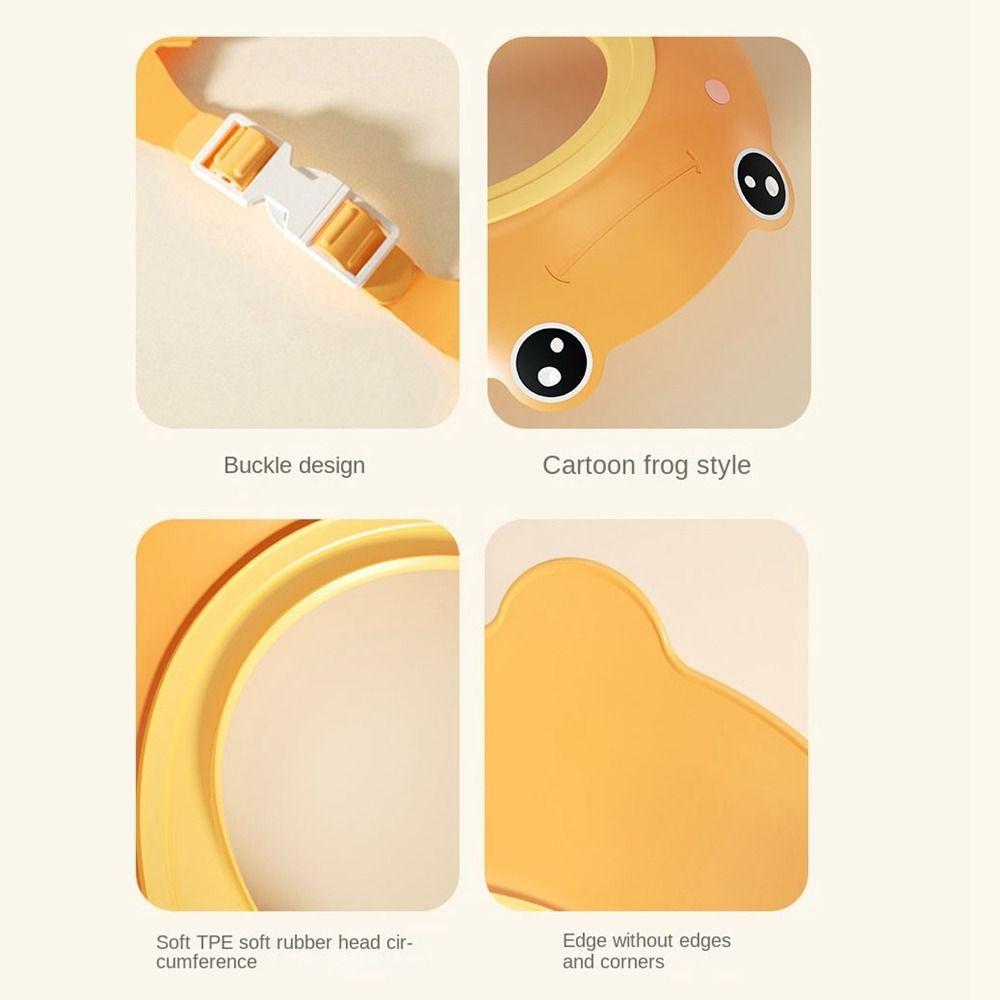 Gorro de ducha para bebé con protección para el cabello, protección para los oídos, gorro de baño, gorro para lavar el cabello para niños.