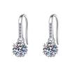 Jewelry S925 Sterling Silver Flower Shape GRA Certificate 0.5CT VVs1 Moissanite Dangle Earring Anniversary for Women